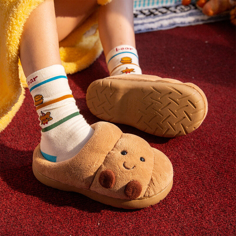 Fluffy Croissant Slippers