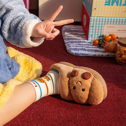 Fluffy Croissant Slippers